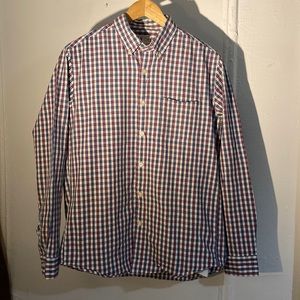 J. Crew Oxford Shirt, Medium, Red/White/Blue